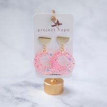 Load image into Gallery viewer, Light Pink Resin Confetti Earrings