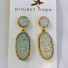 Load image into Gallery viewer, White Iridescent Earrings