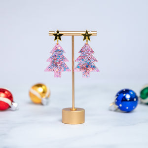 Christmas Tree Barbie Earrings