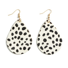 Load image into Gallery viewer, Black &amp; White Animal Print Earrings