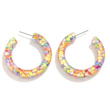 Load image into Gallery viewer, Glitter Hoop Earrings
