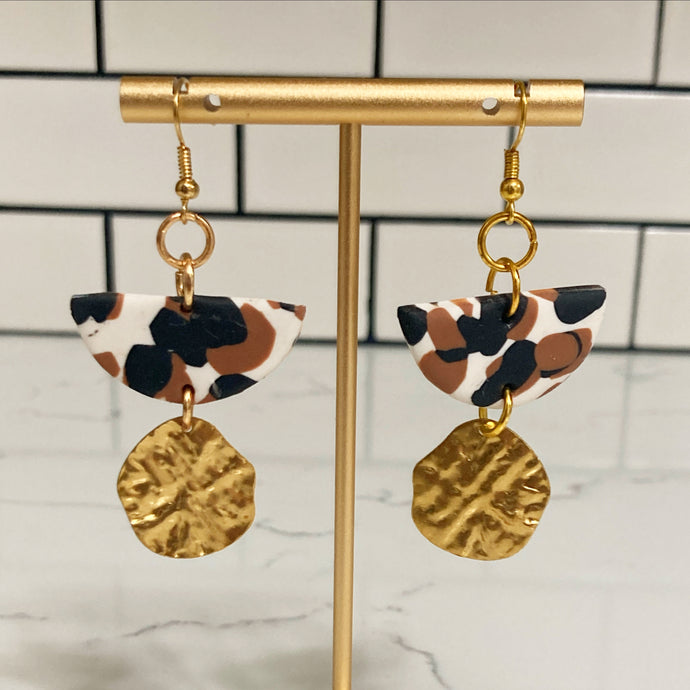 Animal Print Earrings with Coins