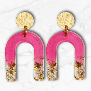 Pink Arch Earrings